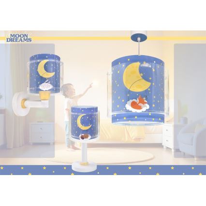 Dalber 76632 - Lámpara de techo infantil MOON DREAMS 1xE27/15W/230V azul