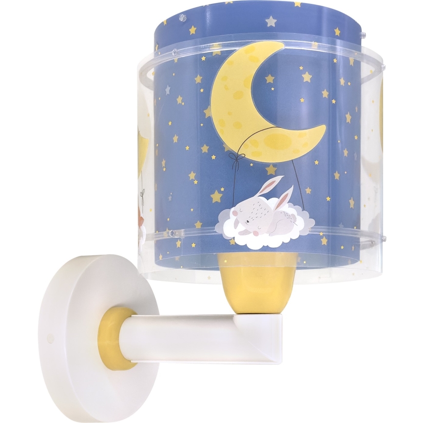 Dalber 76639 - Lámpara de pared infantil MOON DREAMS 1xE27/15W/230V azul