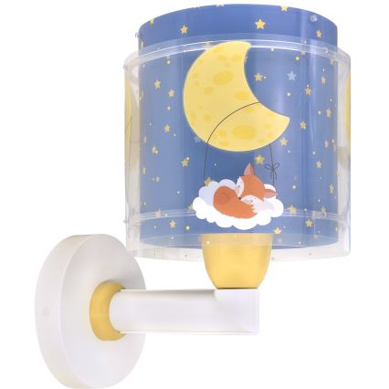 Dalber 76639 - Lámpara de pared infantil MOON DREAMS 1xE27/15W/230V azul
