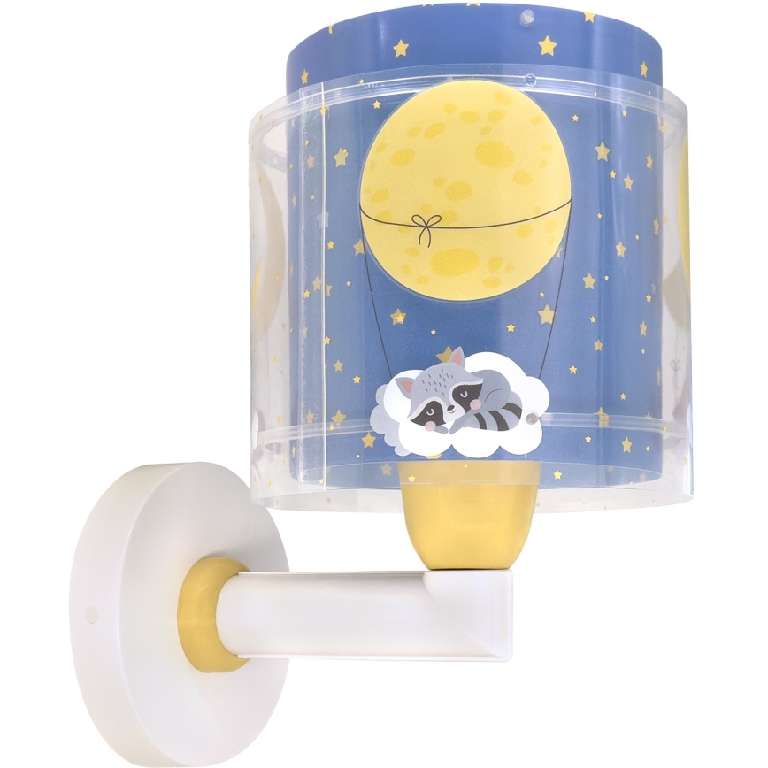 Dalber 76639 - Lámpara de pared infantil MOON DREAMS 1xE27/15W/230V azul