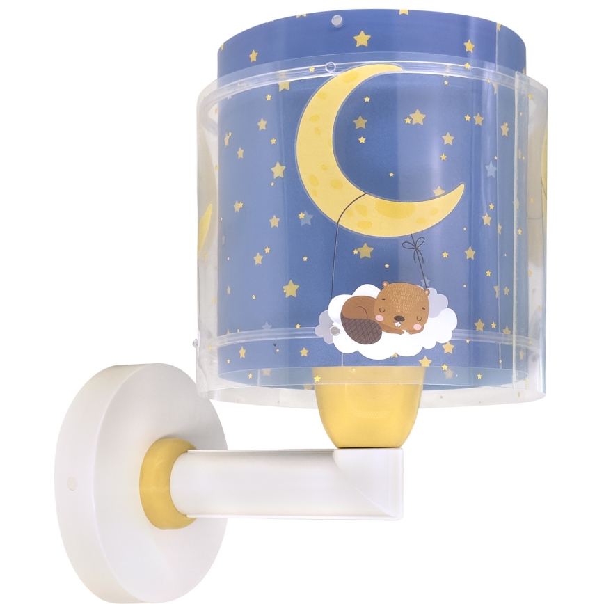 Dalber 76639 - Lámpara de pared infantil MOON DREAMS 1xE27/15W/230V azul