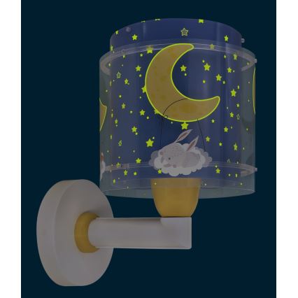 Dalber 76639 - Lámpara de pared infantil MOON DREAMS 1xE27/15W/230V azul