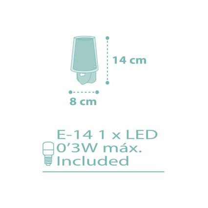 Dalber 81175H - LED Lámpara con enchufe DREAM FLOWERS 1xE14/0,5W/230V