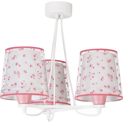 Dalber 81177S - Lámpara colgante infantil DREAM FLOWERS 3xE27/60W/230V