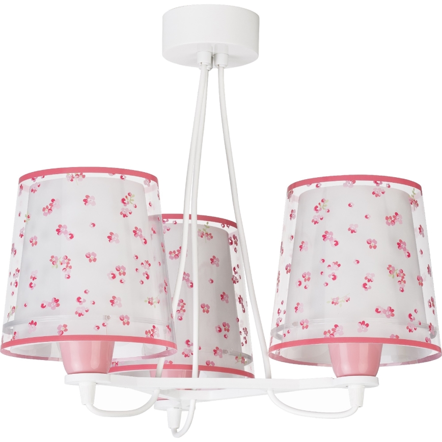 Dalber 81177S - Lámpara colgante infantil DREAM FLOWERS 3xE27/60W/230V