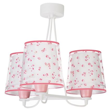 Dalber 81177S - Lámpara colgante infantil DREAM FLOWERS 3xE27/60W/230V