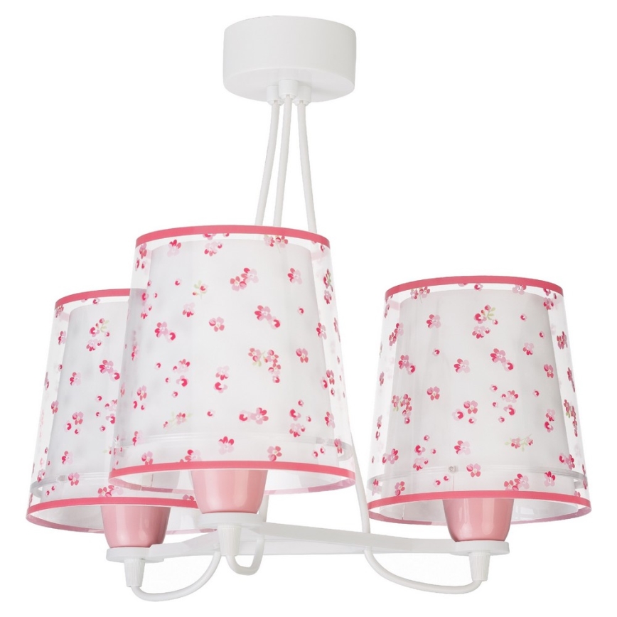 Dalber 81177S - Lámpara colgante infantil DREAM FLOWERS 3xE27/60W/230V