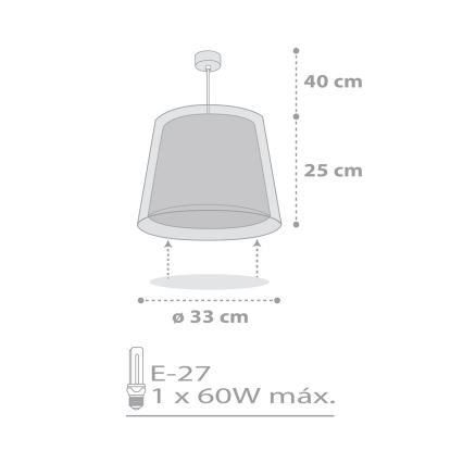 Dalber 81192E - Lámpara colgante infantil LIGHT FEELING 1xE27/60W/230V