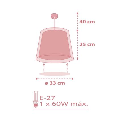 Dalber 81192S - Lámpara colgante infantil LIGHT FEELING 1xE27/60W/230V