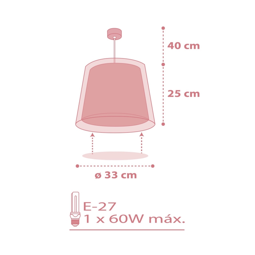Dalber 81192S - Lámpara colgante infantil LIGHT FEELING 1xE27/60W/230V
