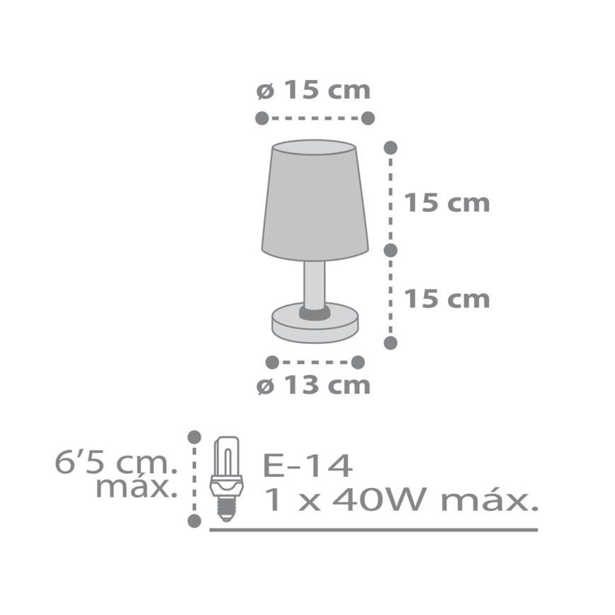 Dalber 82211B - Lámpara infantil STAR LIGHT 1xE14/40W/230V blanco