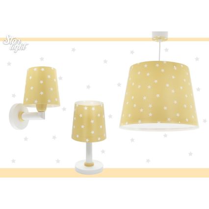Dalber 82212A - Lámpara de araña para niños STAR LIGHT 1xE27/60W/230V amarillo