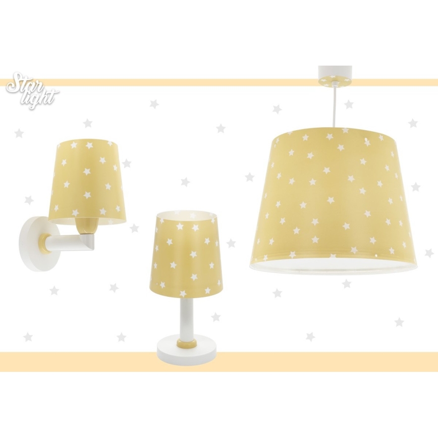 Dalber 82212A - Lámpara de araña para niños STAR LIGHT 1xE27/60W/230V amarillo