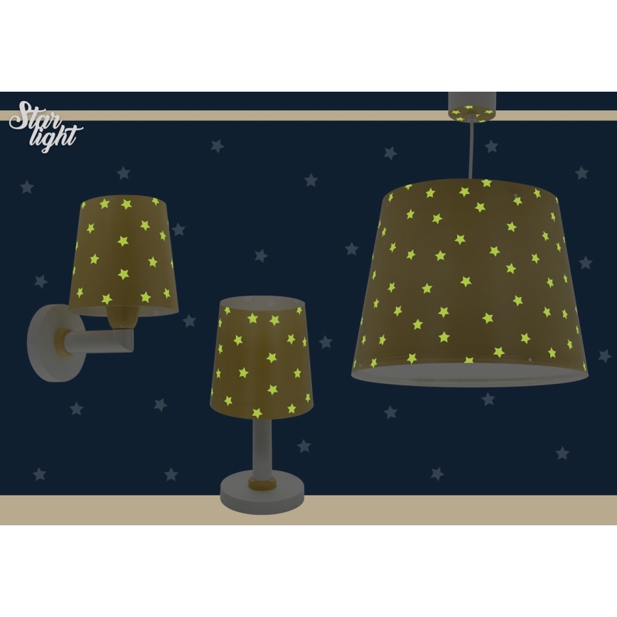 Dalber 82212A - Lámpara de araña para niños STAR LIGHT 1xE27/60W/230V amarillo
