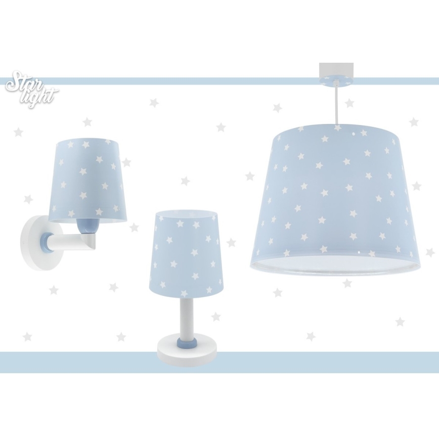 Dalber 82212T - Lámpara de araña infantil STAR LIGHT 1xE27/60W/230V azul