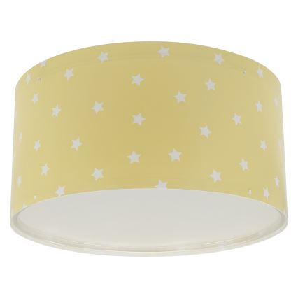 Dalber 82216A - Plafón infantil STAR LIGHT 2xE27/60W/230V amarillo