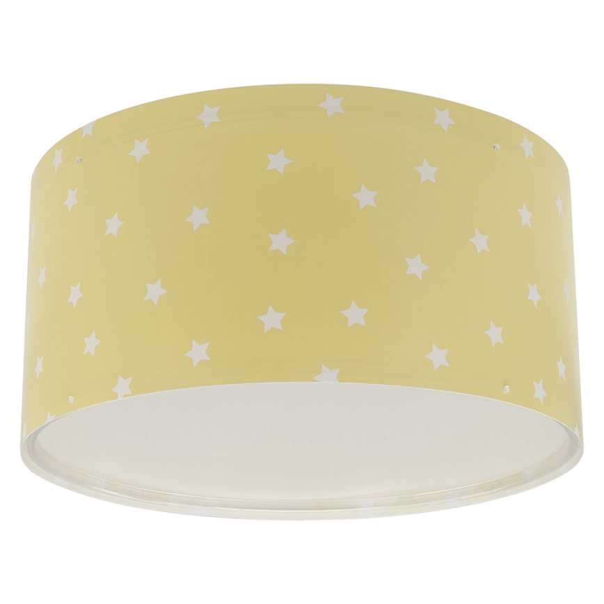 Dalber 82216A - Plafón infantil STAR LIGHT 2xE27/60W/230V amarillo