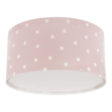 Dalber 82216S - Plafón infantil STAR LIGHT 2xE27/60W/230V rosa