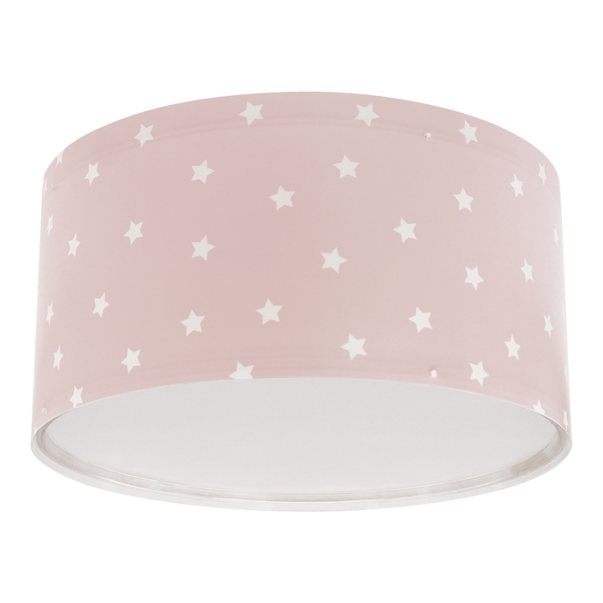 Dalber 82216S - Plafón infantil STAR LIGHT 2xE27/60W/230V rosa