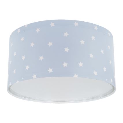 Dalber 82216T - Plafón infantil STAR LIGHT 2xE27/60W/230V azul