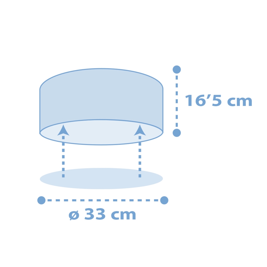 Dalber 82216T - Plafón infantil STAR LIGHT 2xE27/60W/230V azul