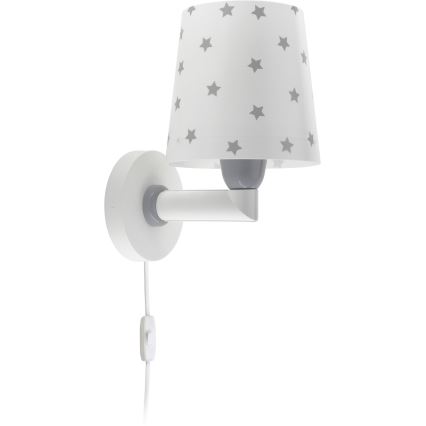 Dalber 82219B - Aplique infantil STAR LIGHT 1xE27/60W/230V blanco