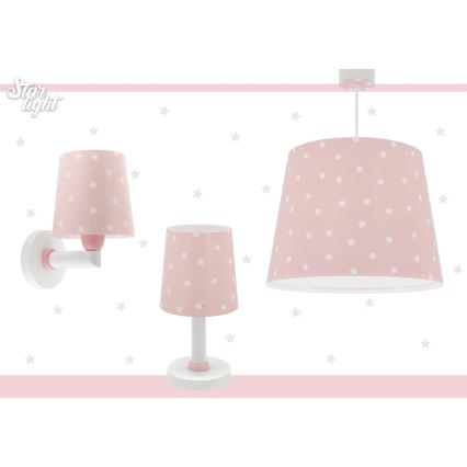 Dalber 82219S - Aplique infantil STAR LIGHT 1xE27/60W/230V rosa