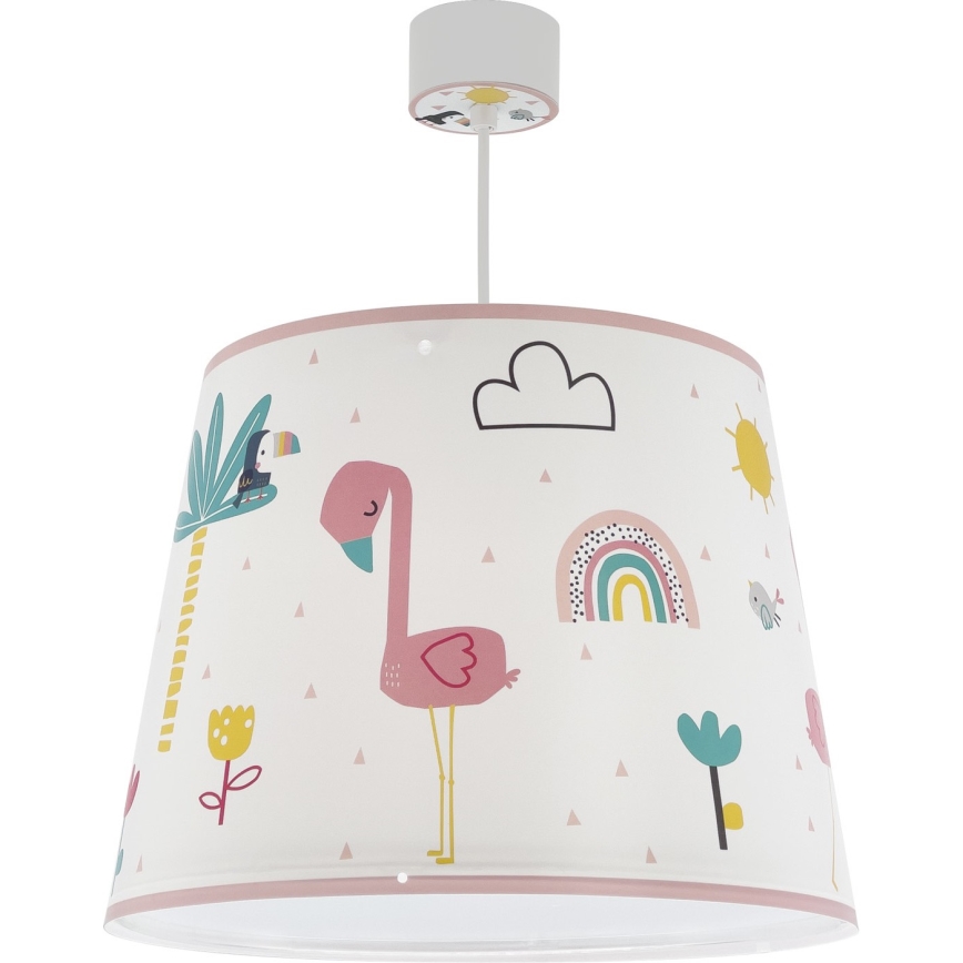 Dalber 82462 - Lámpara colgante infantil FLAMINGO 1xE27/15W/230V