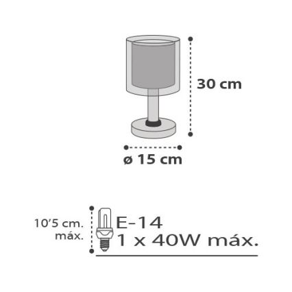 Dalber D-41411E - Lámpara de mesa infantil CLOUDS 1xE14/40W/230V