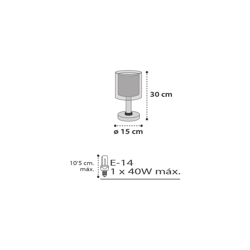 Dalber D-41411E - Lámpara de mesa infantil CLOUDS 1xE14/40W/230V