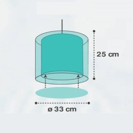Dalber D-41412H - Lámpara colgante infantil CLOUDS 1xE27/60W/230V