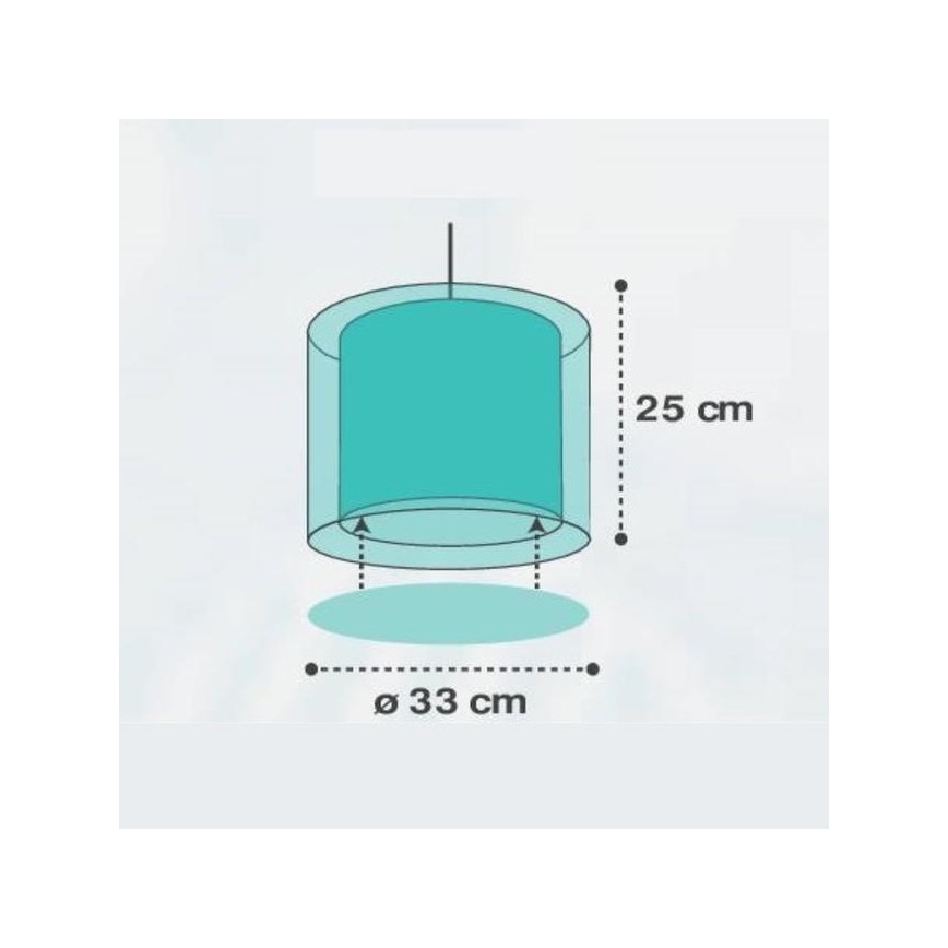 Dalber D-41412H - Lámpara colgante infantil CLOUDS 1xE27/60W/230V