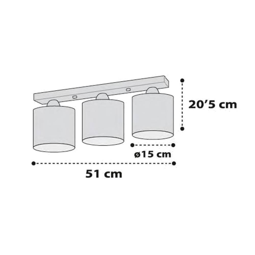 Dalber D-41413H - Plafón infantil CLOUDS 3xE27/60W/230V