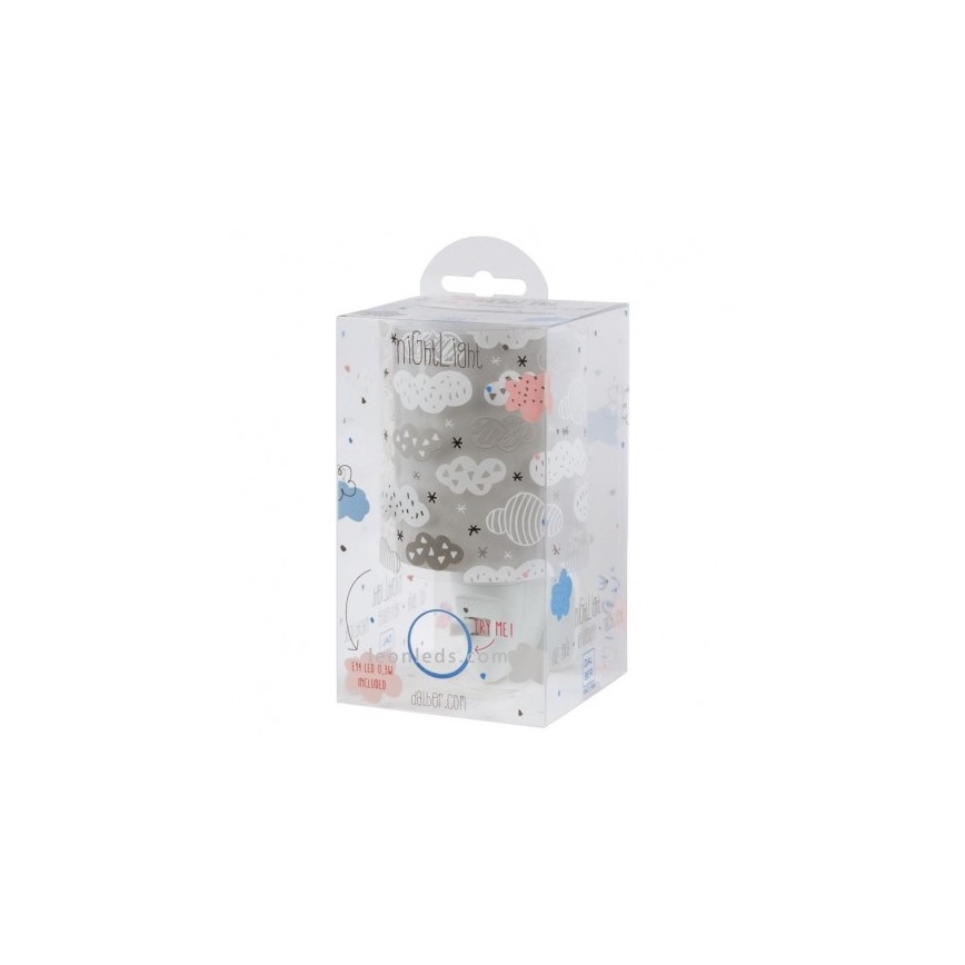 Dalber D-41415E - Lámpara LED con enchufe CLOUDS 1xE14/0,3W/230V