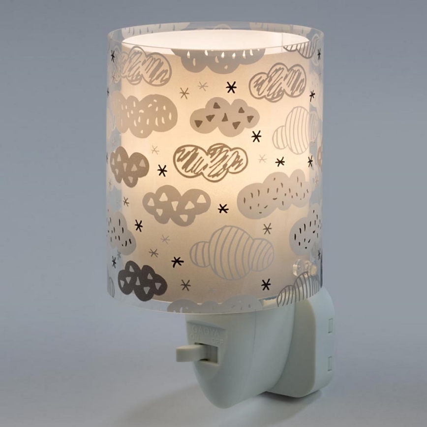 Dalber D-41415E - Lámpara LED de enchufe CLOUDS 1xE14/0,5W/230V