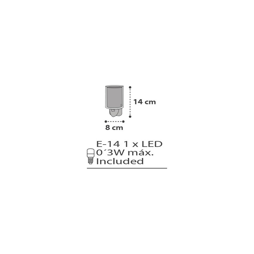 Dalber D-41415E - Lámpara LED de enchufe CLOUDS 1xE14/0,5W/230V