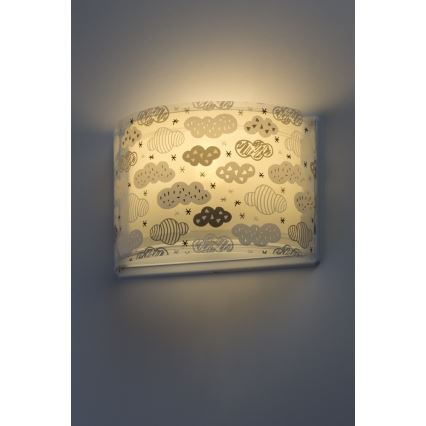 Dalber D-41418E - Aplique infantil CLOUDS 1xE27/60W/230V