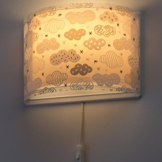 Dalber D-41418S - Aplique infantil CLOUDS 1xE27/60W/230V
