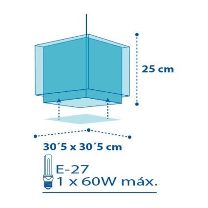 Dalber D-43422 - Lámpara colgante infantil PETIT MARIN 1xE27/60W/230V