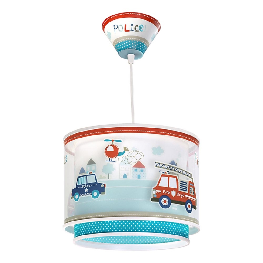 Dalber D-60612 - Lámpara colgante infantil POLICE 1xE27/60W/230V