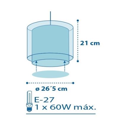 Dalber D-60612 - Lámpara colgante infantil POLICE 1xE27/60W/230V