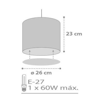 Dalber D-62012E - Lámpara colgante SWEET DREAM 1xE27/60W/230V