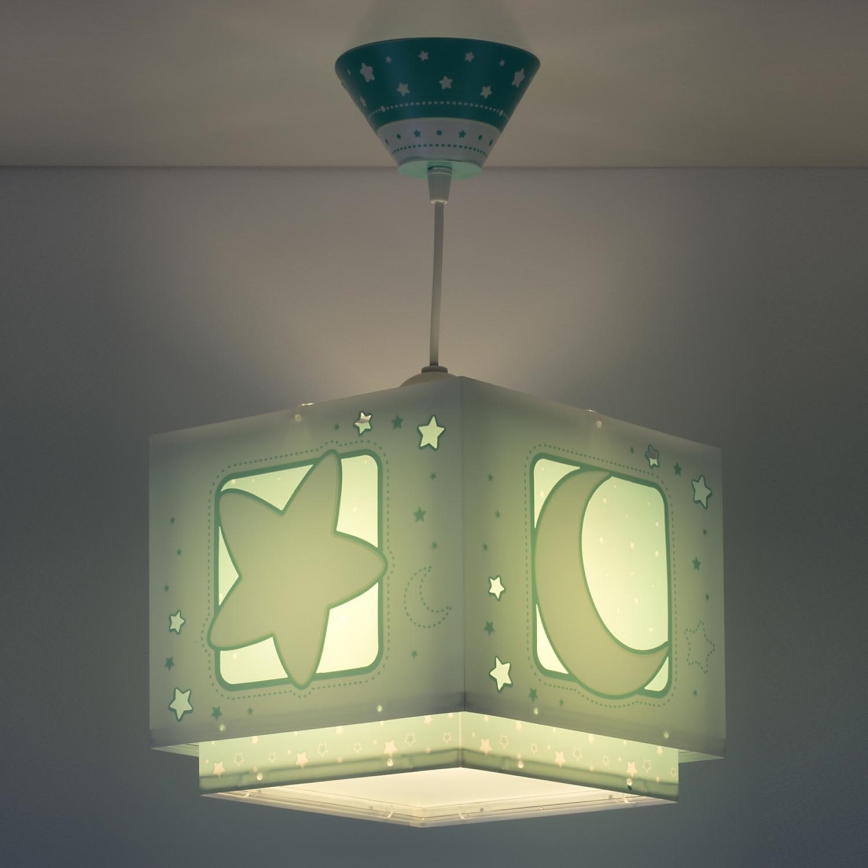 Dalber D-63232H - Lámpara colgante infantil MOONLIGHT 1xE27/60W/230V