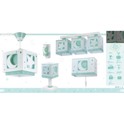 Dalber D-63232H - Lámpara colgante infantil MOONLIGHT 1xE27/60W/230V