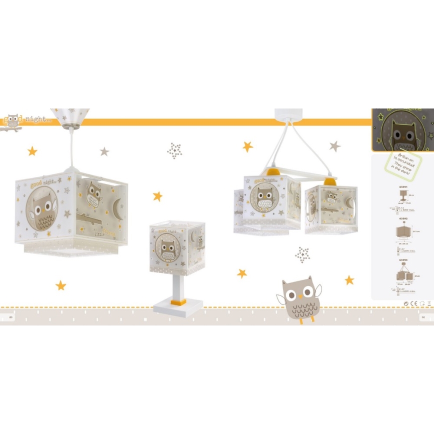 Dalber D-63392  - Lámpara colgante infantil GOOD NIGHT 1xE27/60W/230V