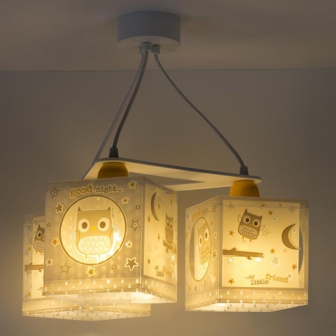 Dalber D-63394 - Lámpara colgante infantil GOOD NIGHT 3xE27/60W/230V