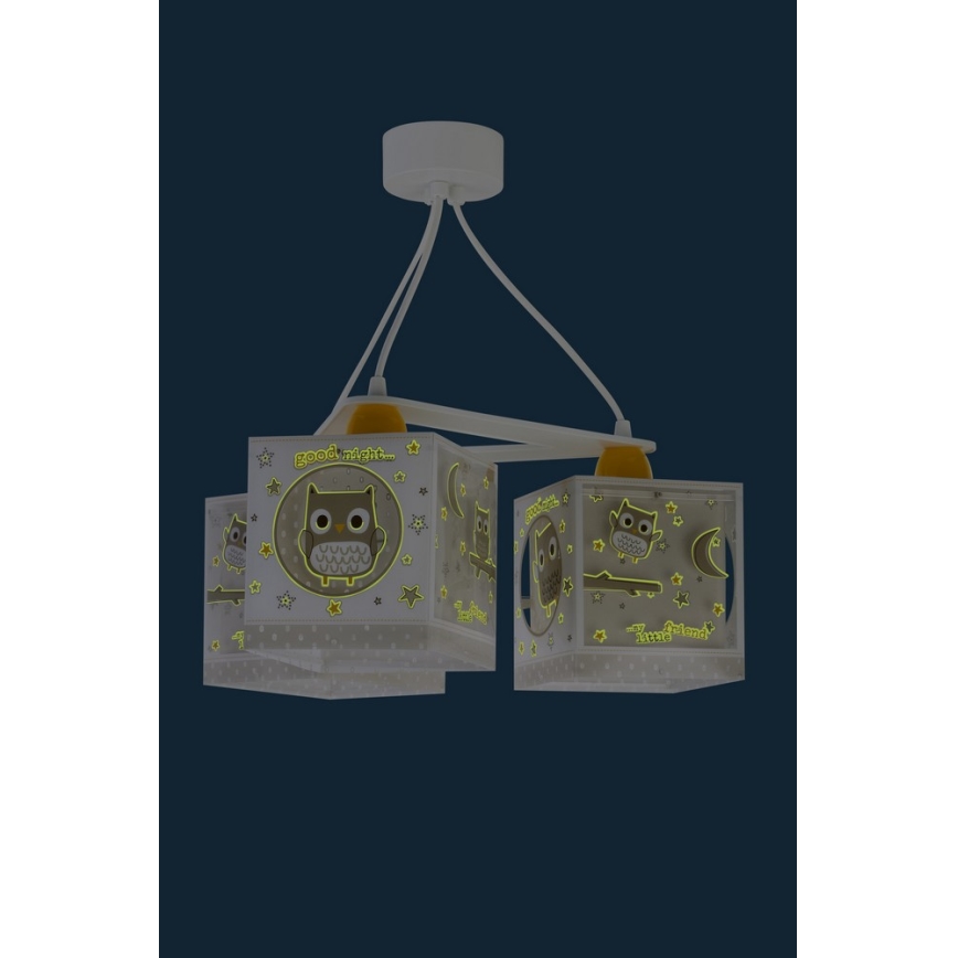 Dalber D-63394 - Lámpara colgante infantil GOOD NIGHT 3xE27/60W/230V