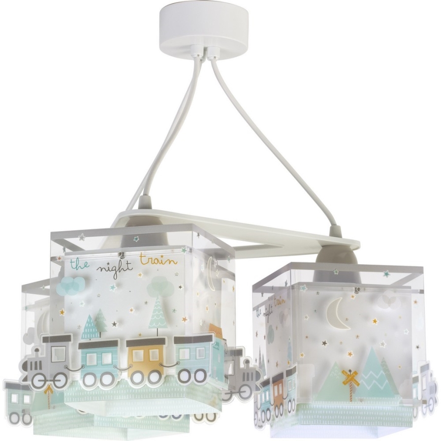 Dalber D-63534 - Lámpara colgante infantil TRAIN 3xE27/60W/230V