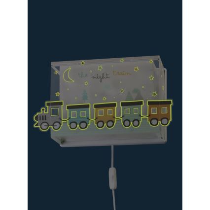 Dalber D-63538 - Aplique infantil TRAIN 1xE27/60W/230V