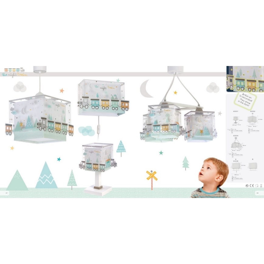 Dalber D-63538 - Aplique infantil TRAIN 1xE27/60W/230V